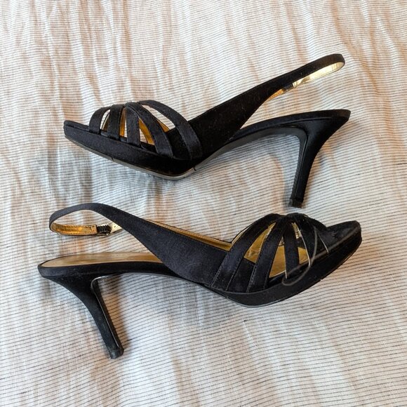 Nine West Satin Strappy High Heel Shoes - Picture 4 of 4